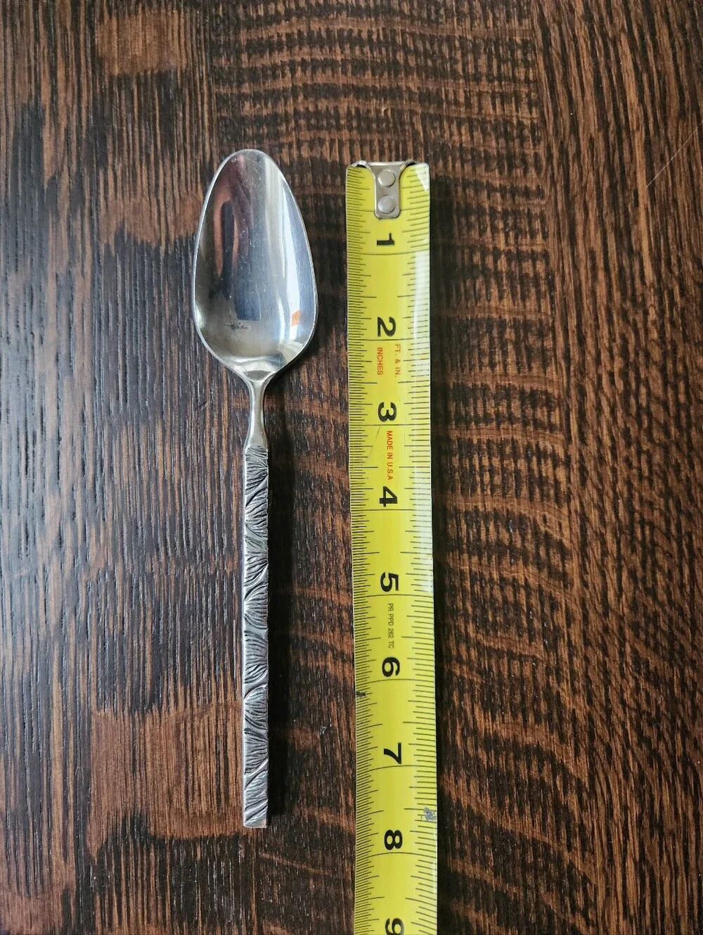 Orleans Silver Stainless Soup Spoons Exotic Pattern MCM Set of 6 - EUC $40